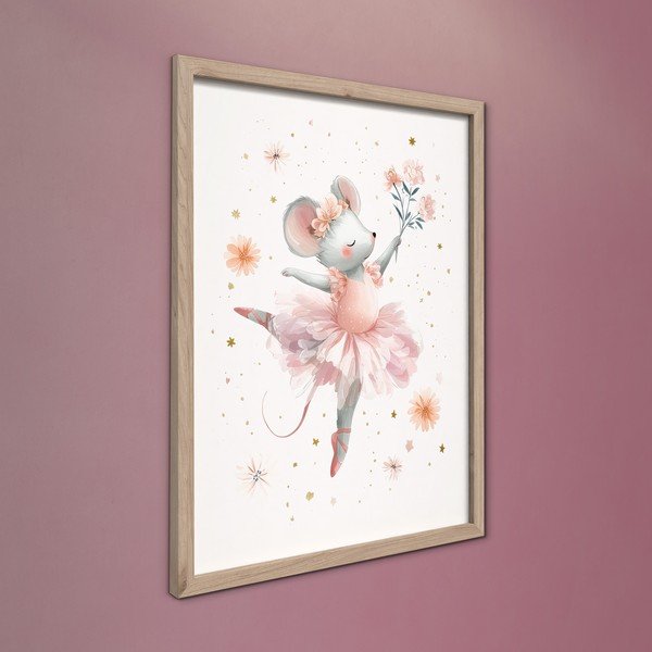 Vaikiškas paveikslas 30x40 cm Mouse Ballerina – Styler-image-3
