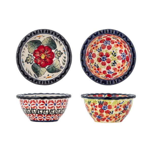 Skirta serviravimui raudonos spalvos iš akmens masės maži dubenys 2 vnt. 95 ml Florist – Bloomingville-image-4