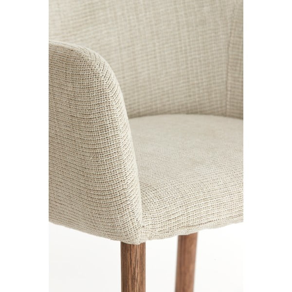 Smėlio spalvos iš audinio valgomojo kėdžių komplektas su porankiais 2 vnt. Blaine – Light & Living-image-1