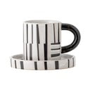 Juodos ir baltos spalvos iš akmens masės puodelis 300 ml Frankie – Bloomingville