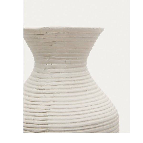 Rankų darbo/aukšta vaza kreminės spalvos (aukštis 72 cm) Pria – Kave Home-image-2
