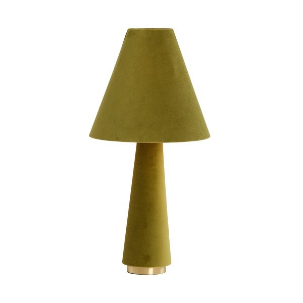 Žalios spalvos stalinis šviestuvas (aukštis 61 cm) su tekstiliniu gaubtu Devia – Light & Living
