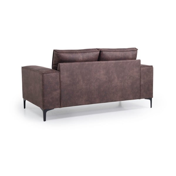 Iš dirbtinės odos sofa rudos spalvos 164 cm Copenhagen – Scandic-image-3