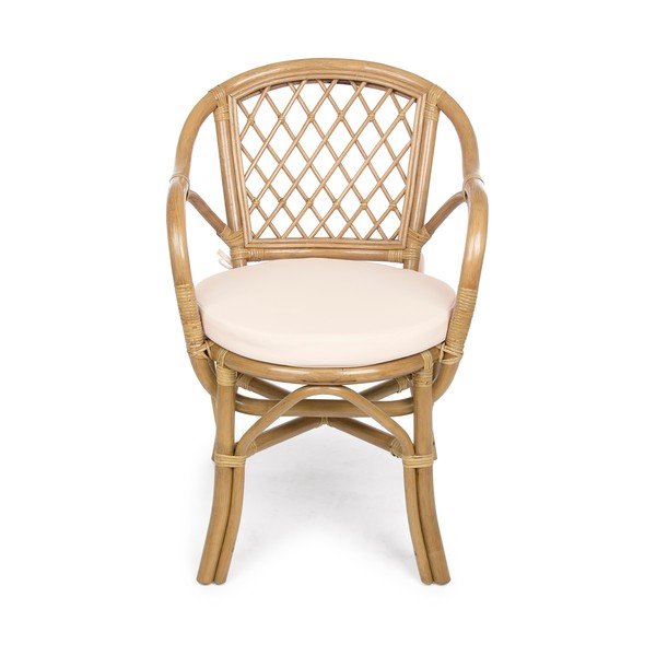 Natūralios spalvos medžio masyvo/rotangas sodo kėdė Athina – Bizzotto-image-2