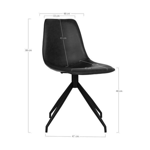 Valgomojo kėdės pilkos spalvos 2 vnt. Monaco – House Nordic-image-4