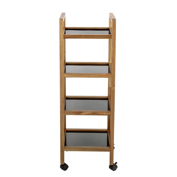 Juodos spalvos/natūralios spalvos iš akacijos masyvo vonios lentyna 35x101,5 cm Fondi – Wenko-image-3