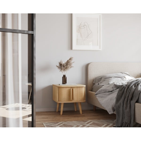 Ąžuolo dekoro naktinis staliukas Rove - Woodman-image-1
