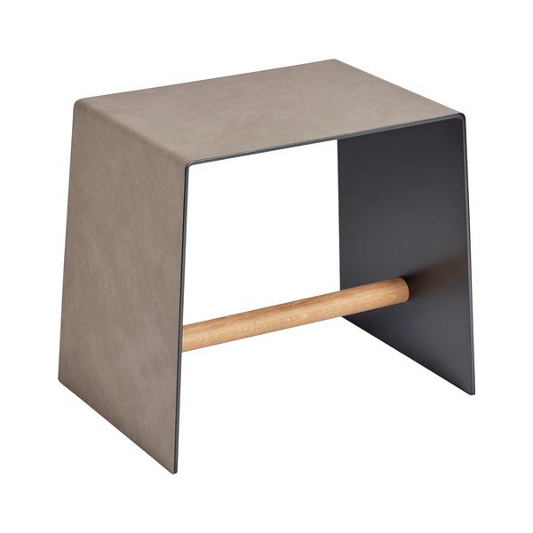 Pilkai smėlinės spalvos iš metalo taburetė Bull – LIND DNA-image-2
