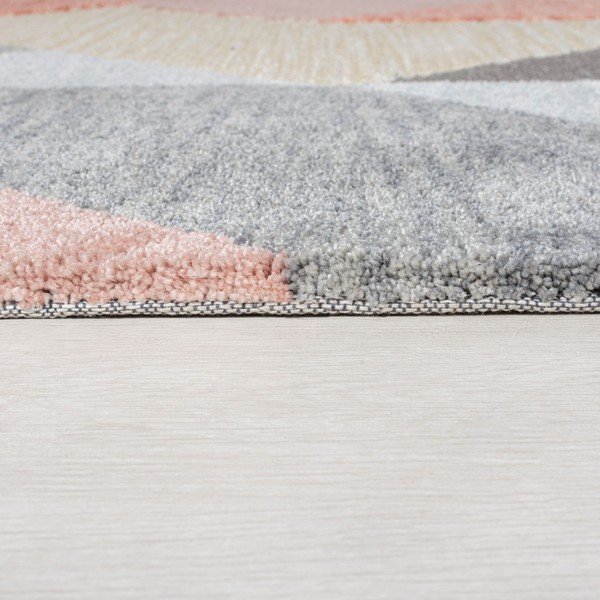 Pilkos ir rožinės spalvos kilimas Flair Rugs Icon, 160 x 230 cm-image-3