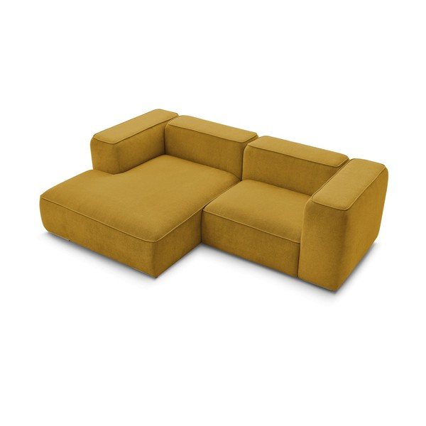 Iš boucle kampinė sofa ochros spalvos (su kairiuoju kampu) Zephyr – Bobochic Paris-image-4