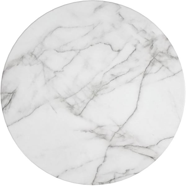 Baltos spalvos/auksinės spalvos apvalios formos kavos staliukas su marmuro dekoru ø 79 cm Gwyneth – CosmoLiving by Cosmopolitan-image-2