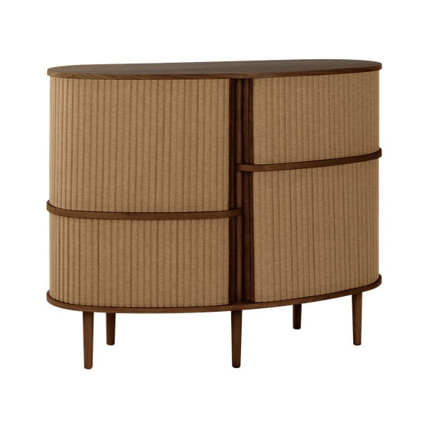 Rudos spalvos/šviesiai rudos spalvos spintelė iš ąžuolo su stumdomomis durimis 120x100x50 cm Audacious – UMAGE-image-2