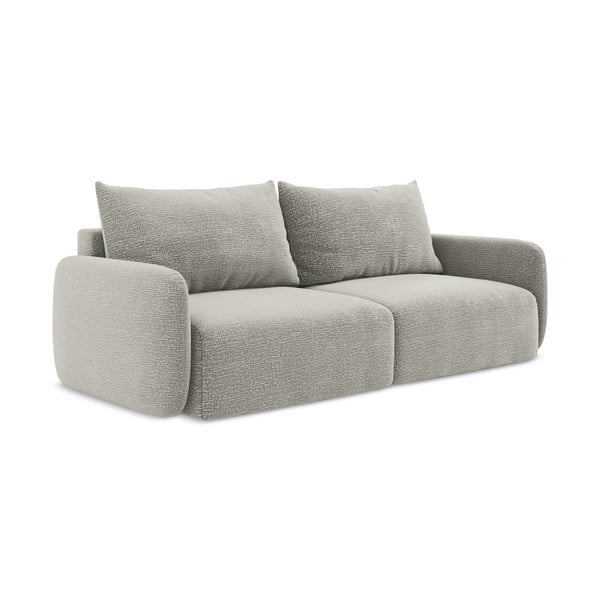 Šviesiai pilkos spalvos sulankstoma/su sandėliavimo vieta sofa 238 cm Kalena – Makamii-image-2