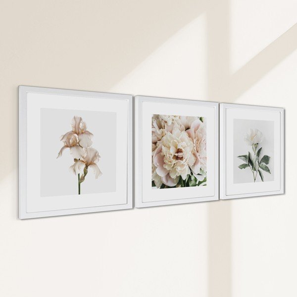 Spausdinti paveikslai su rėmeliu 3 vnt. 30x30 cm Posy – Styler-image-3