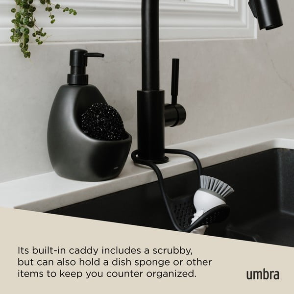 Juodos spalvos iš keramikos muilo dozatorius 590 ml Joey – Umbra-image-4