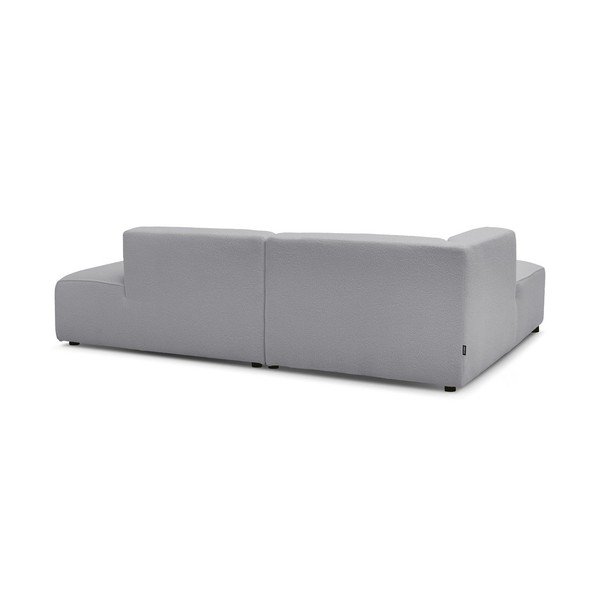 Šviesiai pilkos spalvos iš boucle modulinė kampinė sofa (su kairiuoju kampu/„L“ formos) Megeve – Bobochic Paris-image-4