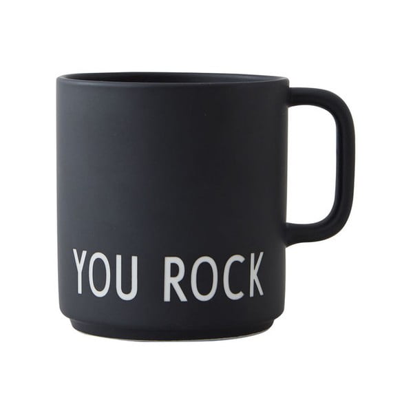 Iš porceliano  puodelis juodos spalvos 250 ml You Rock – Design Letters