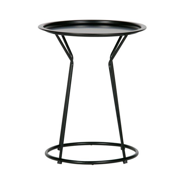 Juodos spalvos metalinis žurnalinis staliukas WOOOD Yana, ⌀ 41 cm-image-1