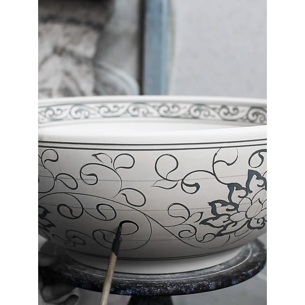 Iš keramikos praustuvas baltos spalvos 60x40 cm Priori – Sapho-image-1