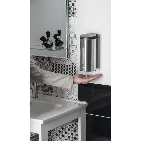 Automatinis iš nerūdijančio plieno muilo dozatorius matinės sidabrinės spalvos 650 ml – Sapho-image-1