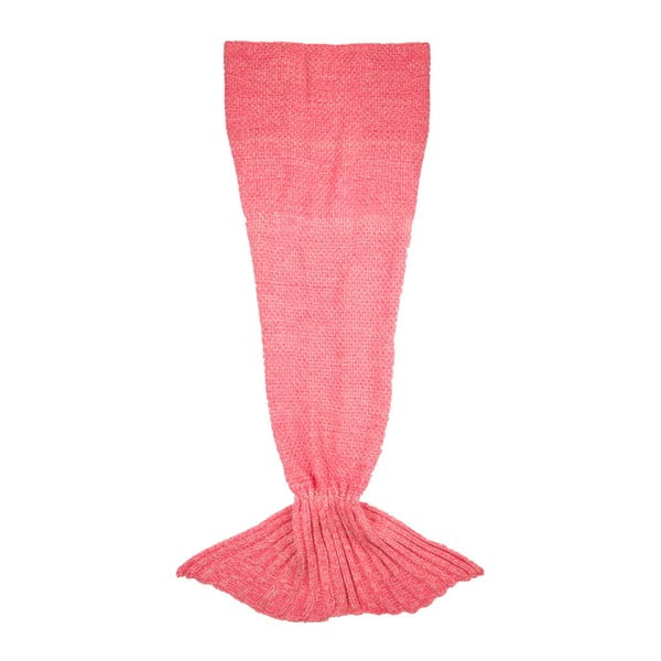 Rožinė peleko formos antklodė Fisura Manta Sirena Coral