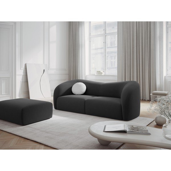Sofa iš velveto pilkos spalvos 197 cm Santi – Interieurs 86-image-1