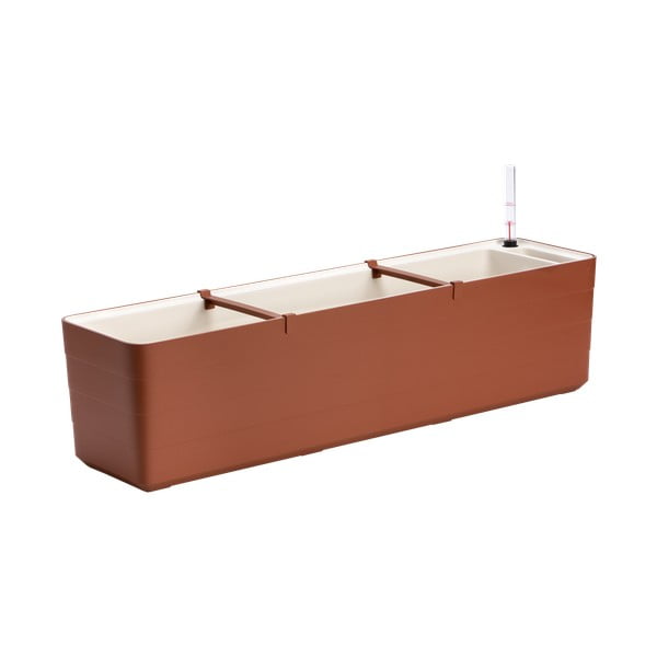 Rudos smėlio spalvos savaiminio laistymo vazonas Plastia Berberis , 78 cm ilgio-image-1