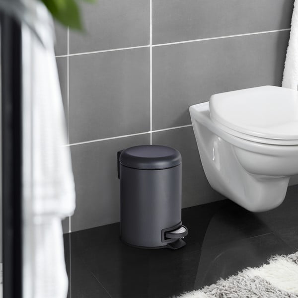 Juoda šiukšliadėžė Wenko Leman, 3 l-image-1