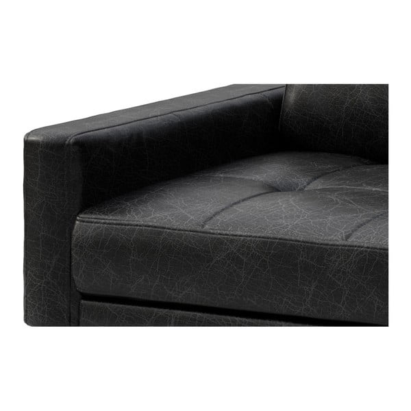 Juoda odinė sofa MESONICA Musso Tufted, 210 cm-image-4