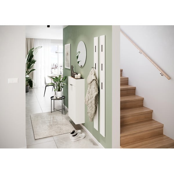 Baltos spalvos spintelė iš ąžuolo 56x97x22 cm Ameca – Germania-image-1