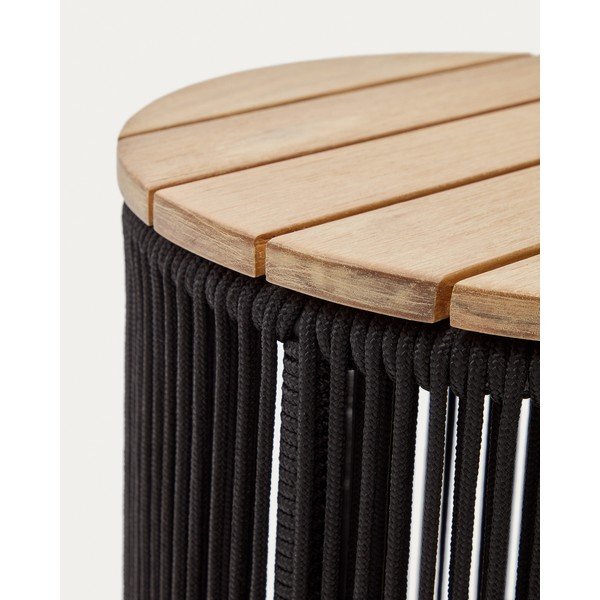 Apvalios formos sodo kavos staliukas su akacijos stalviršiu ø 40 cm Dandara – Kave Home-image-4