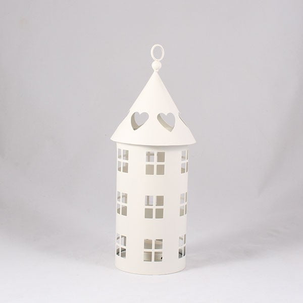 Skardinė žvakidė "House", 13 cm, apvali