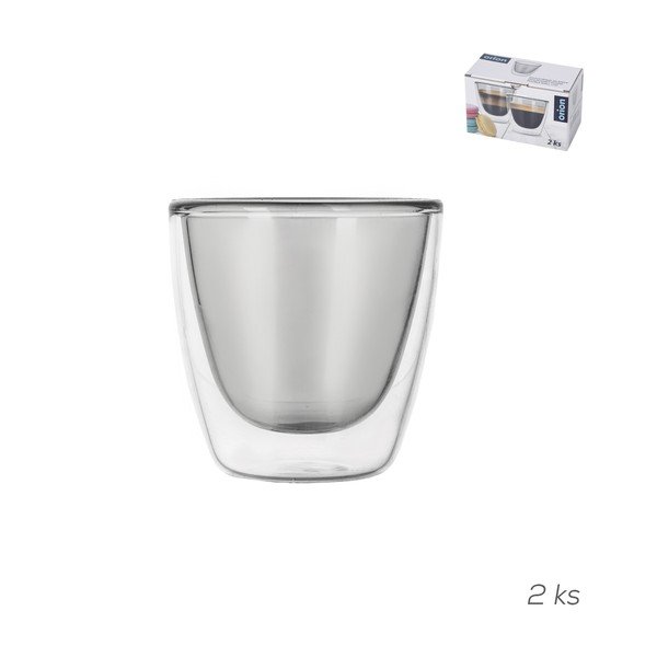 Iš stiklo  puodeliai 2 vnt. espreso 110 ml – Orion-image-3