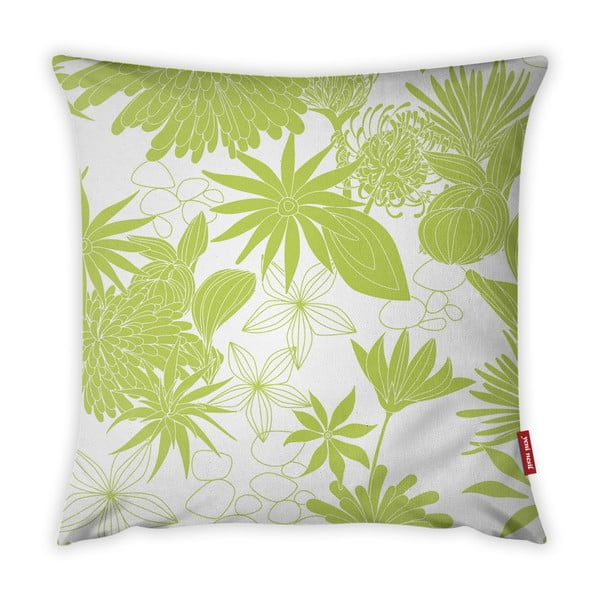 Žalios ir baltos spalvos pagalvės užvalkalas Vitaus Jungle Verde, 43 x 43 cm