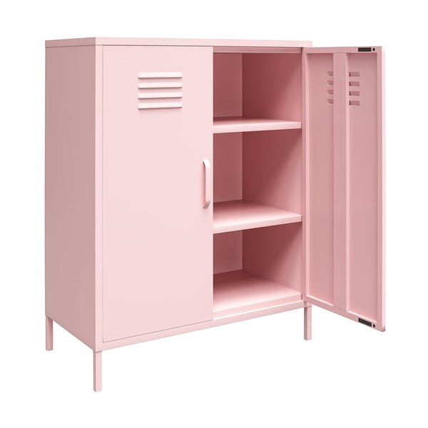 Rožinė metalinė spinta 80x101 cm Cache - Novogratz-image-3