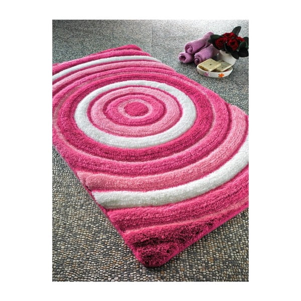Rožinis vonios kilimėlis Confetti Bathmats Efus, 70 x 120 cm