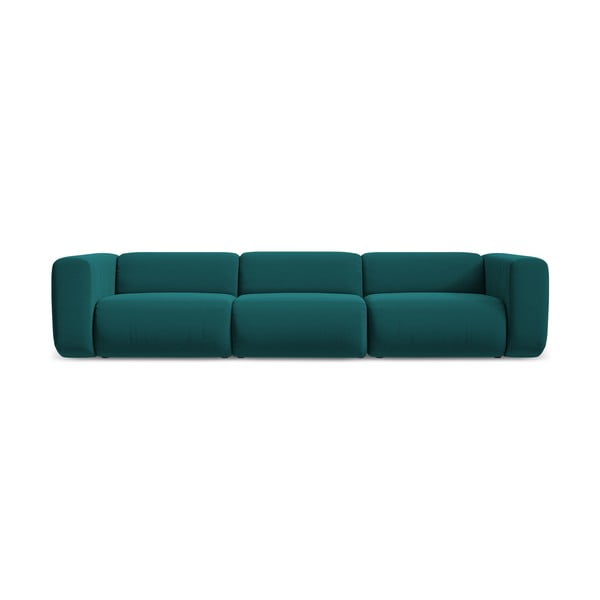 Turkio spalvos iš velveto sofa 319 cm Ekahi – Makamii