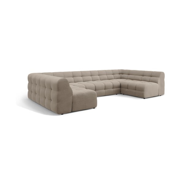 Rudos spalvos kampinė sofa („U“ formos) Kendal – Micadoni -image-3
