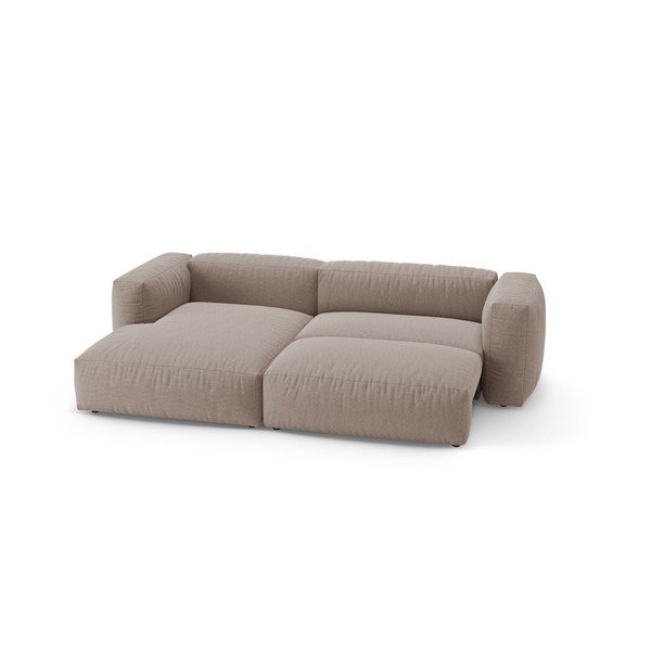 Šviesiai rožinės spalvos sulankstoma modulinė kampinė sofa (su kairiuoju kampu/su gultu) – Micadoni -image-4