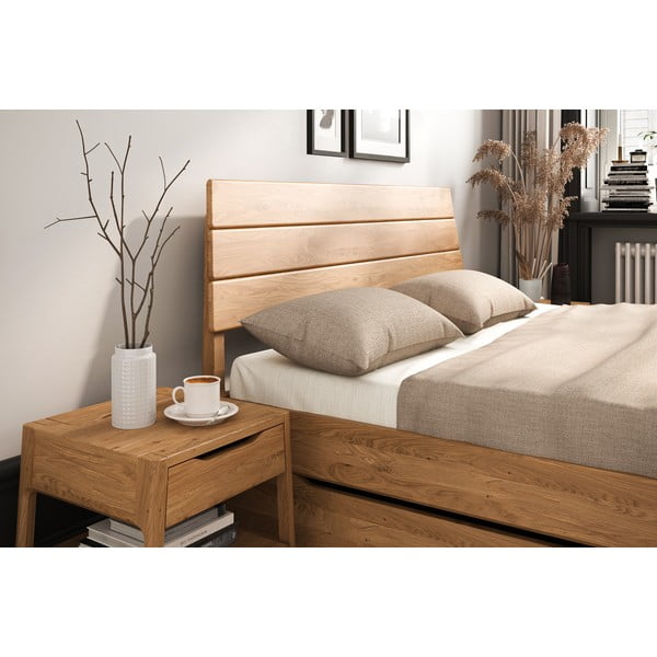 Dvigulė lova iš ąžuolo masyvo natūralios spalvos 180x200 cm Twig – The Beds-image-4