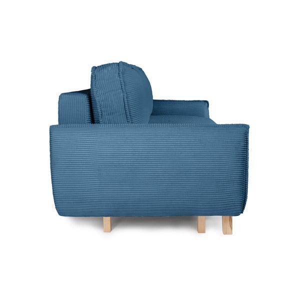 Sulankstoma sofa mėlynos spalvos iš kordinio velveto 218 cm Tori – Bonami Selection-image-3