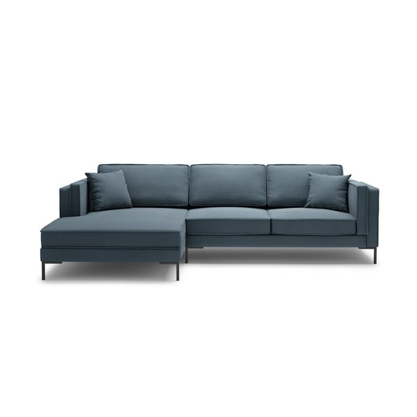 Mėlyna kampinė sofa Milo Casa Attilio, kampas kairėje-image-2