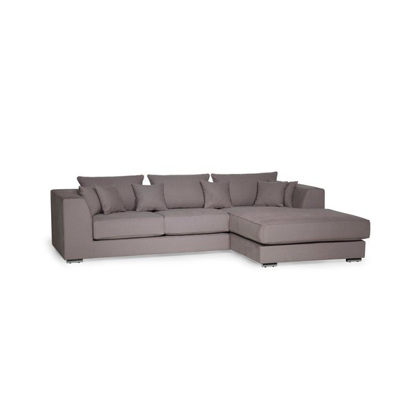 "Scandic Eliot" pilka kampinė sofa su šezlongu dešinėje pusėje-image-1