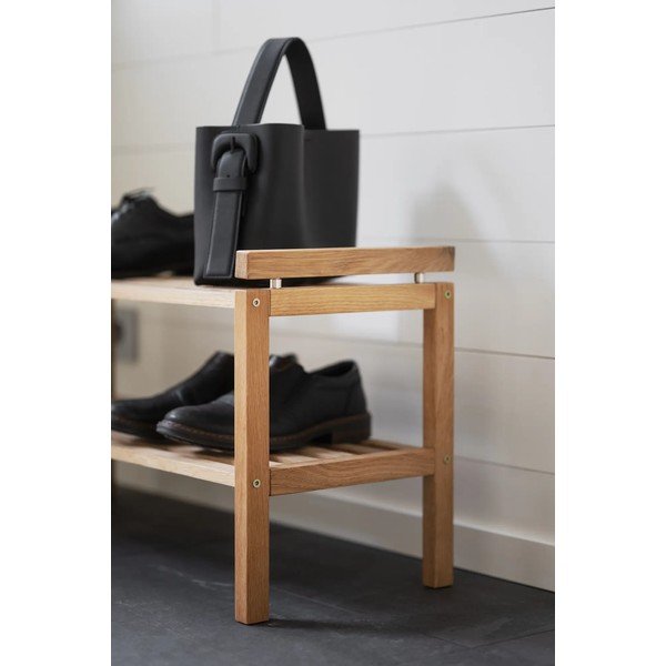 Iš ąžuolo masyvo spintelė batams natūralios spalvos Confetti – Rowico-image-3