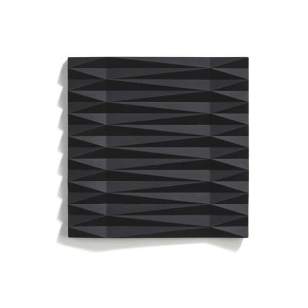 Juodos spalvos silikoninis kilimėlis puodui Zone Origami Yato, 16 x 16 cm