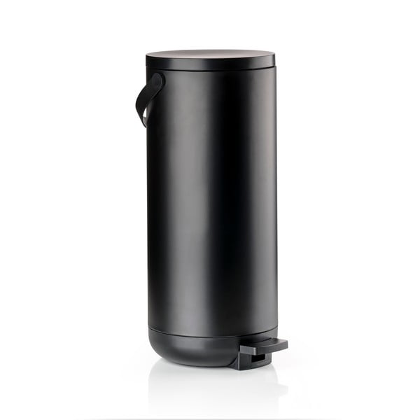 Iš plastiko šiukšliadėžė juodos spalvos su pedalu 35 l Circular – Zone-image-4