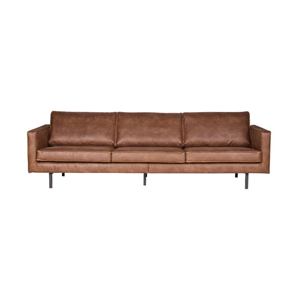 Rudos spalvos sofa su perdirbtos odos apmušalu BePureHome Rodeo, 277 cm