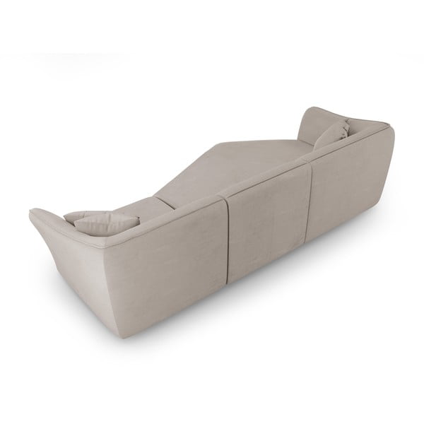 Iš boucle kampinė sofa baltos spalvos Tokyo – Cosmopolitan Design-image-3