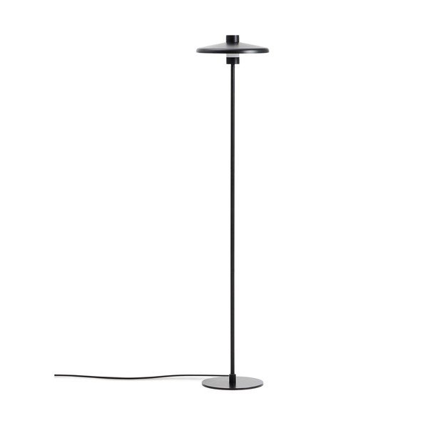 Juodos spalvos pastatomas šviestuvas (aukštis 130 cm) su metaliniu gaubtu Nuvira – Kave Home