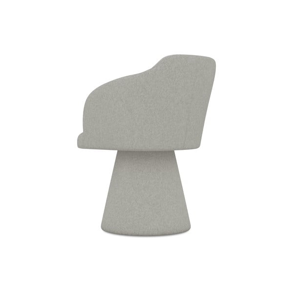 Šviesiai pilkos spalvos iš audinio valgomojo kėdė Kanoa – Makamii-image-3